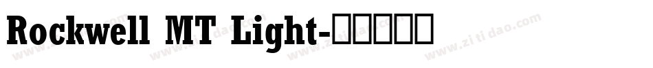 Rockwell MT Light字体转换
